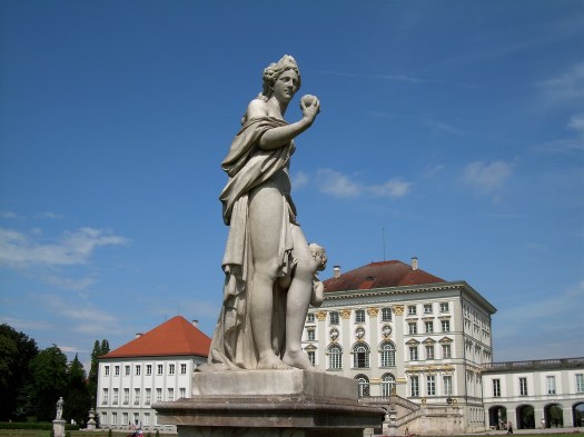 Nymphenburg Palace-front ground statue