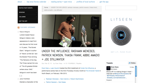 LitSeen February 2014 Under the Influence